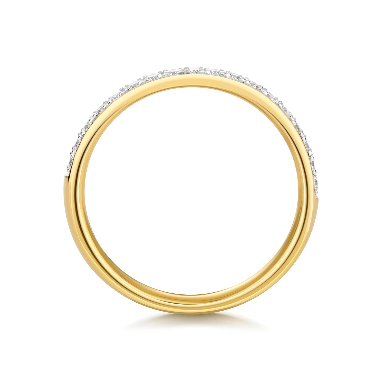 Claudia Half Eternity Grain Set Diamond Ring 2.2mm - 9k Yellow Gold