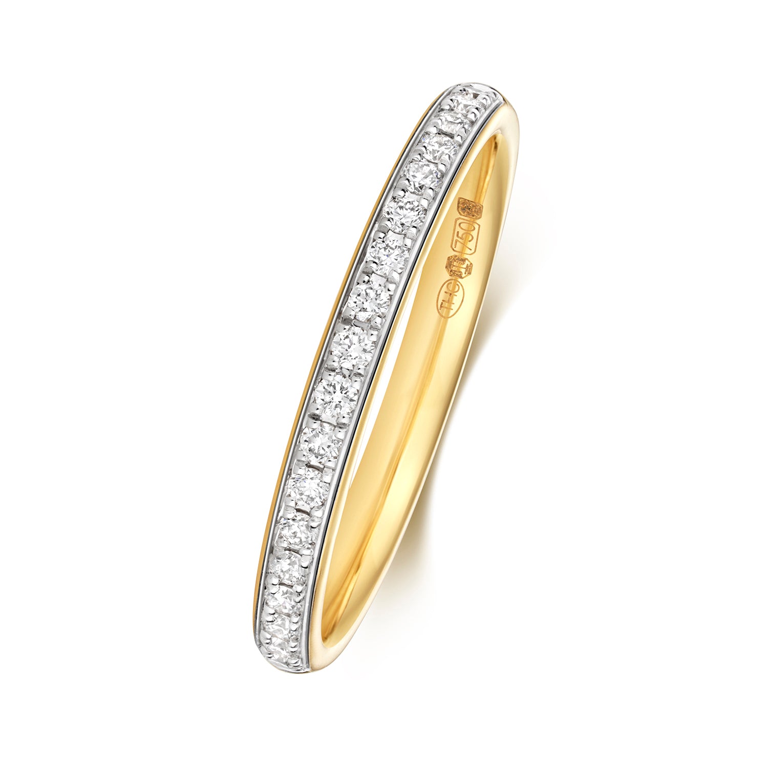 Claudia Half Eternity Grain Set Diamond Ring 2.2mm - 9k Yellow Gold