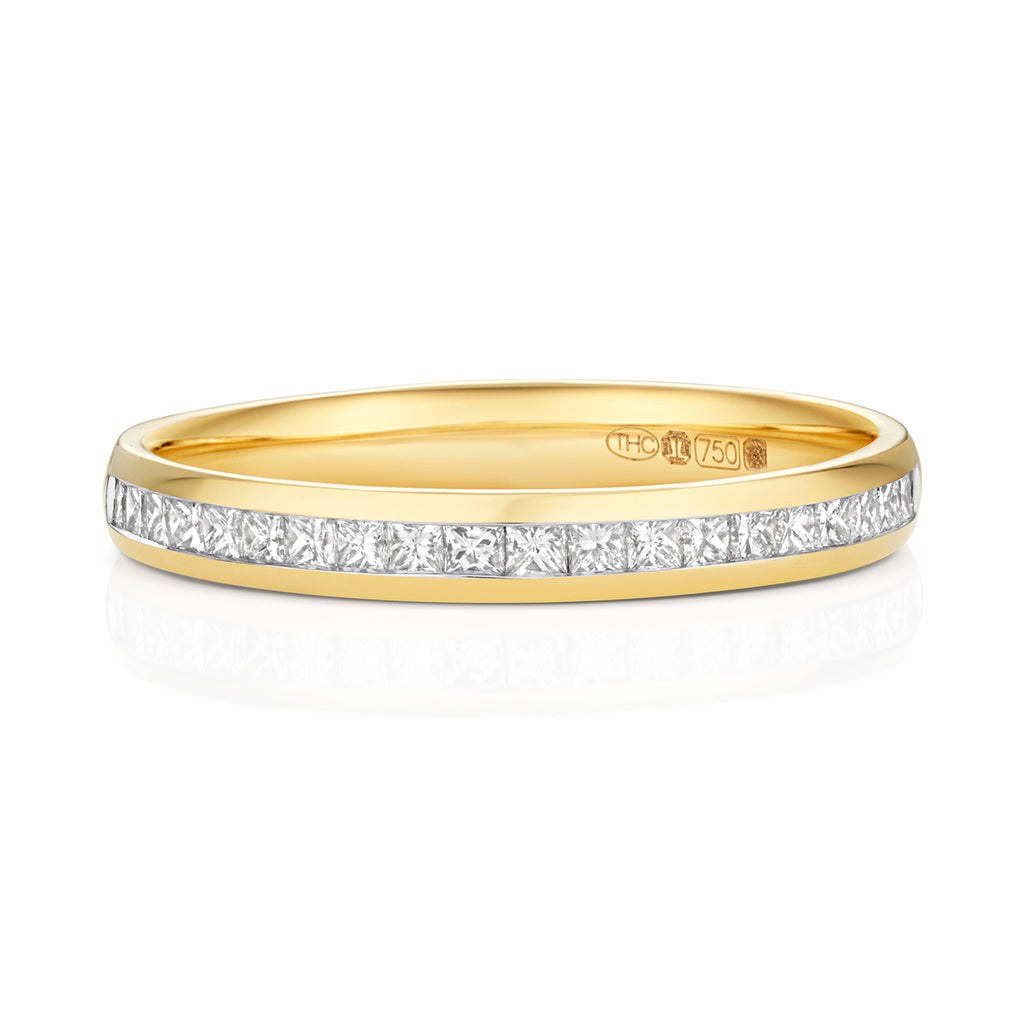 Giselle Half Eternity Diamond Wedding Band 2.7mm - 18k Yellow Gold
