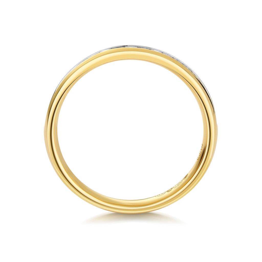 Giselle Half Eternity Diamond Wedding Band 2.7mm - 18k Yellow Gold