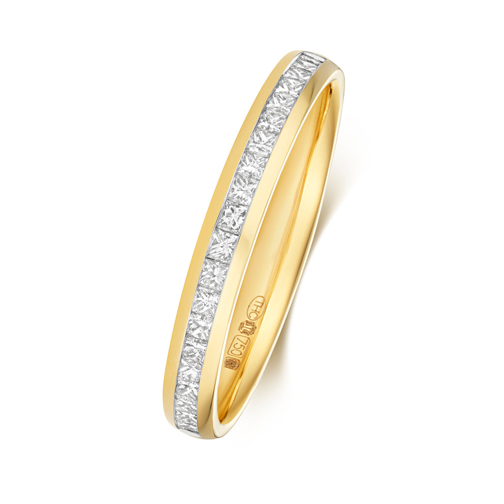 Giselle Half Eternity Diamond Wedding Band 2.7mm - 18k Yellow Gold