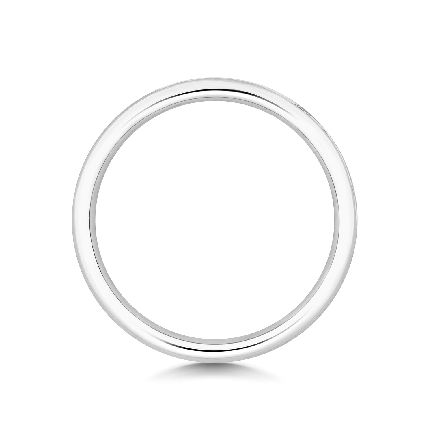 Patras Half Eternity Channel Set Diamond Ring 3.1mm - 18k White Gold