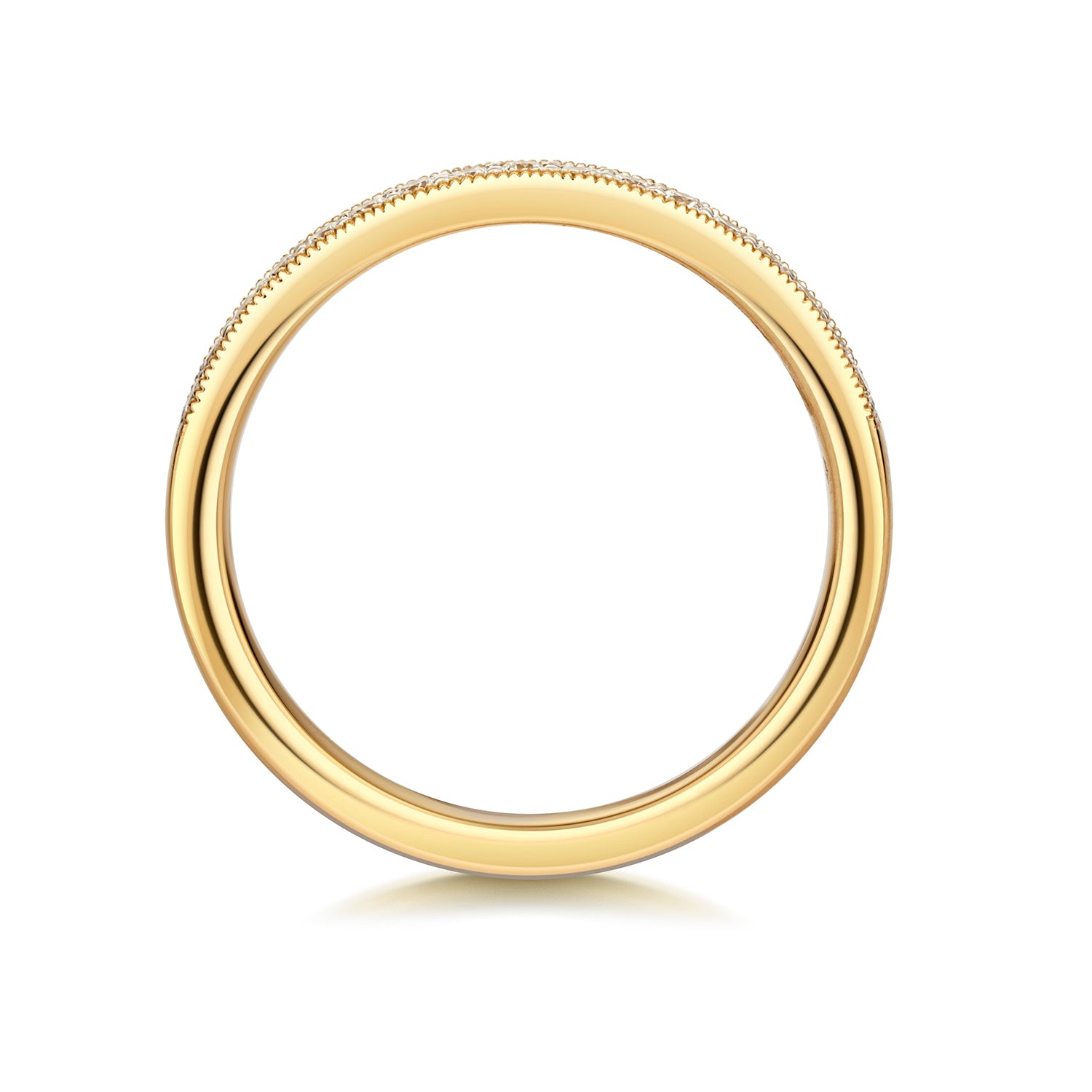 Sorrento Half Eternity Diamond Ring 2.2mm - 18k Yellow Gold