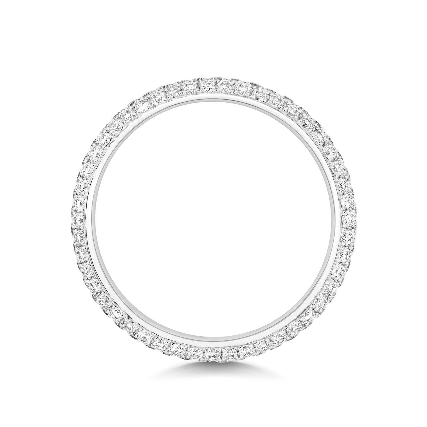 Vienna Full Eternity Diamond Wedding Band - 18k White Gold