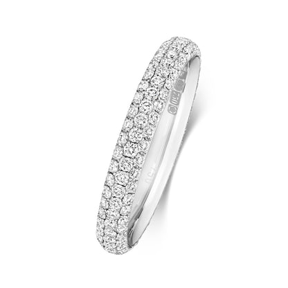 Vienna Full Eternity Diamond Wedding Band - 18k White Gold