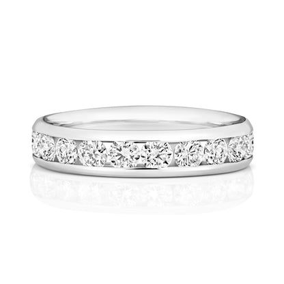 Athens Half Eternity Channel Set Diamond Ring 4.2mm - Platinum