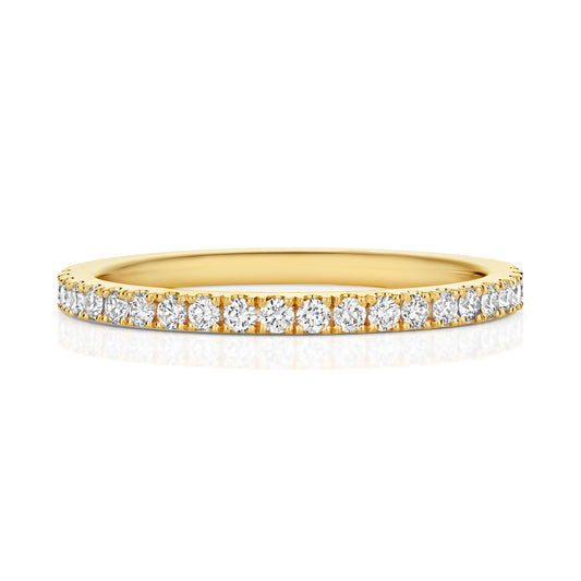 Yasmin Half Eternity Diamond Wedding Band - 18k Yellow Gold