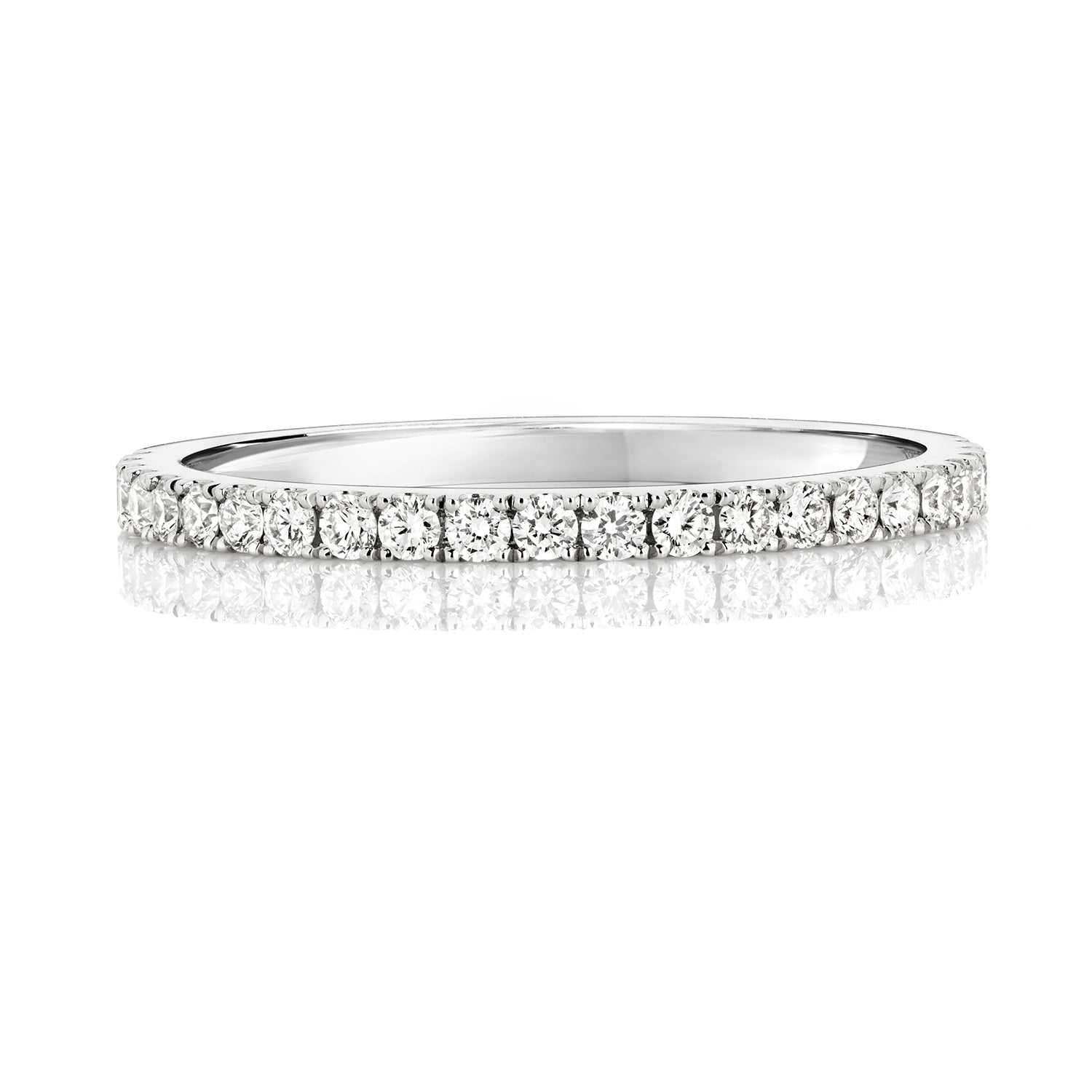 Yasmin Half Eternity Diamond Wedding Band - Platinum