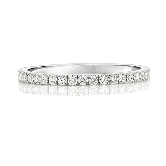 Yasmin Half Eternity Diamond Wedding Band - 18k White Gold