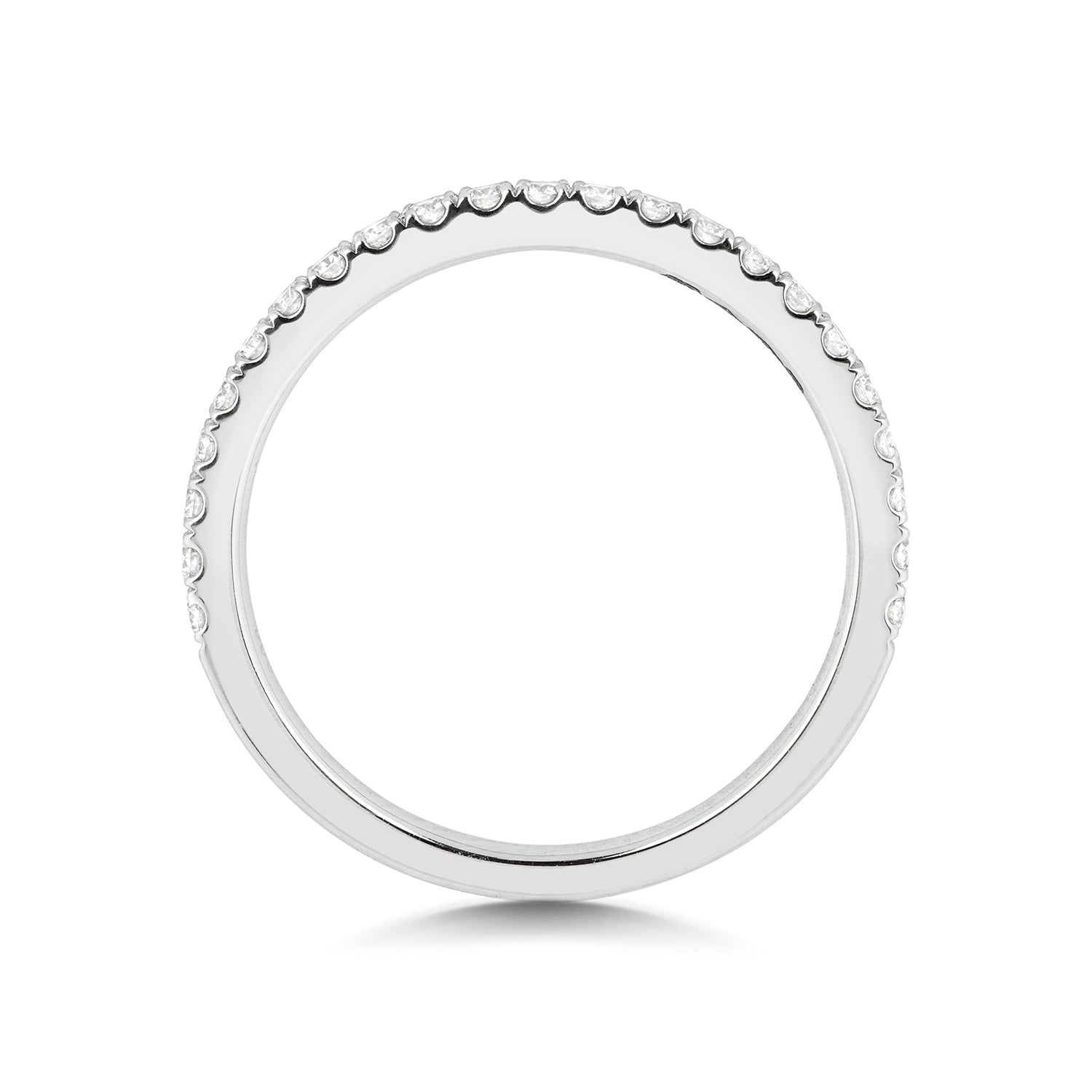 Yasmin Half Eternity Diamond Wedding Band - Platinum