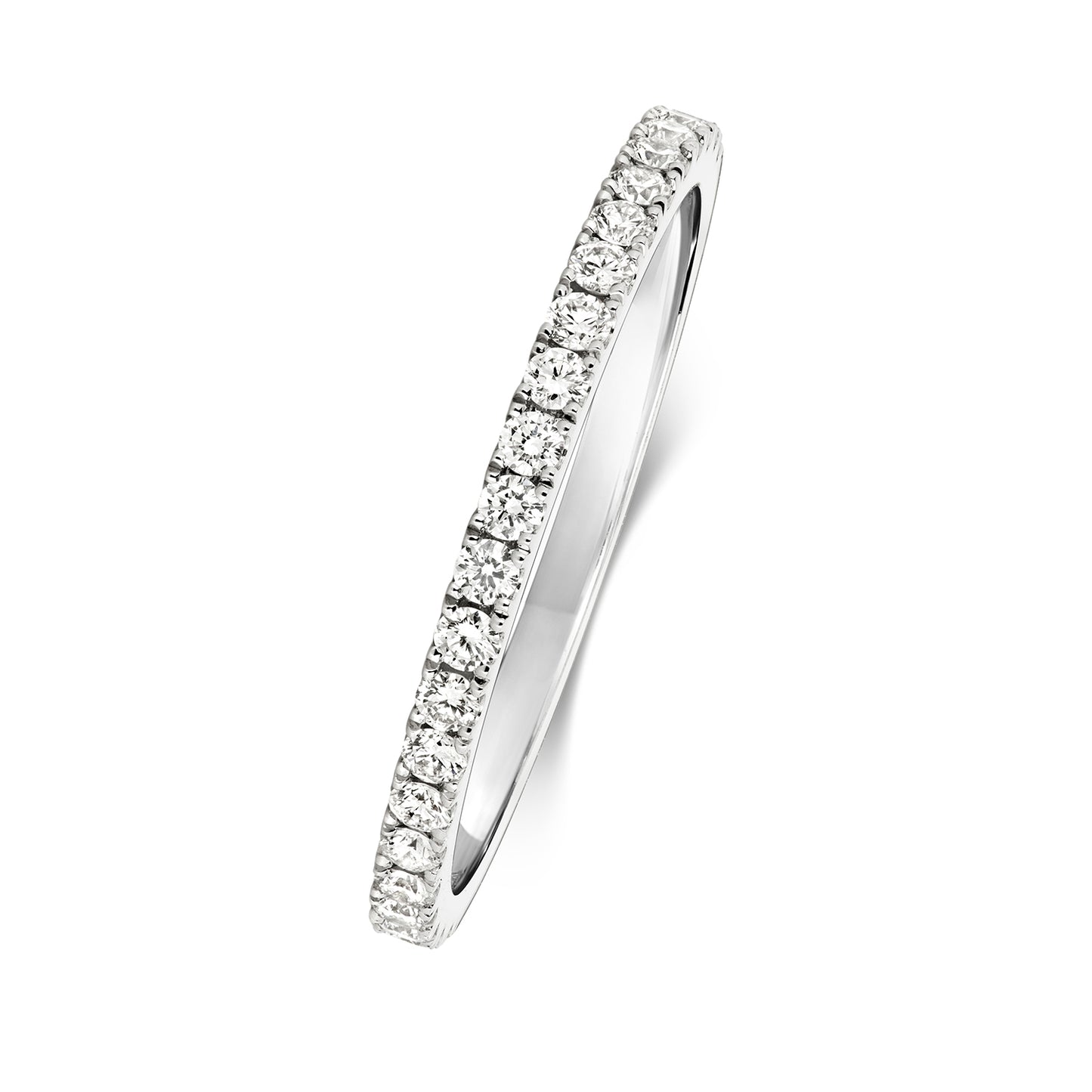 Yasmin Half Eternity Diamond Wedding Band - 18k White Gold