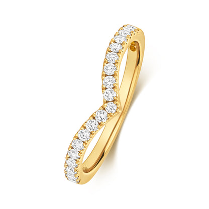 Kloss Diamond Wishbone Ring - 18k Yellow Gold