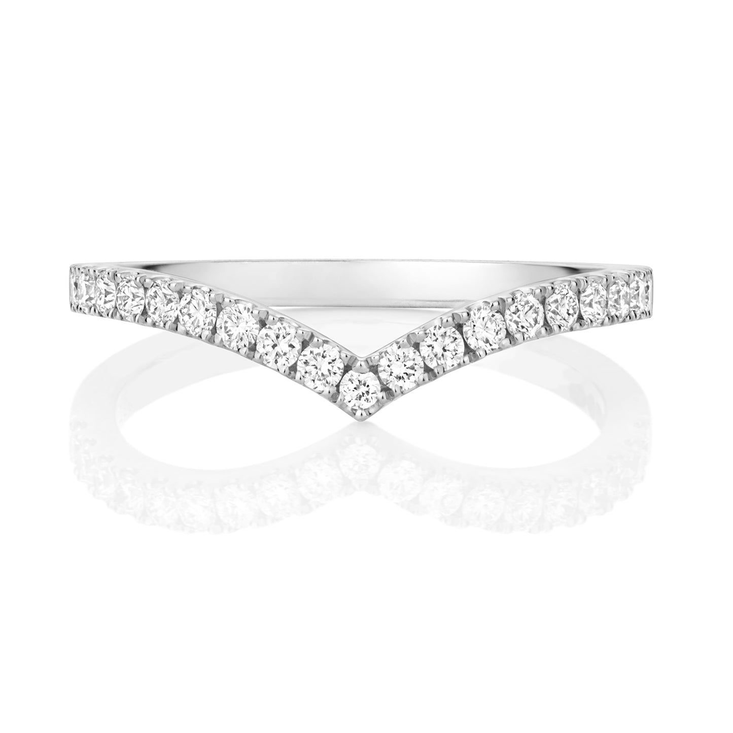 Kloss Diamond Wishbone Ring - 18k White Gold