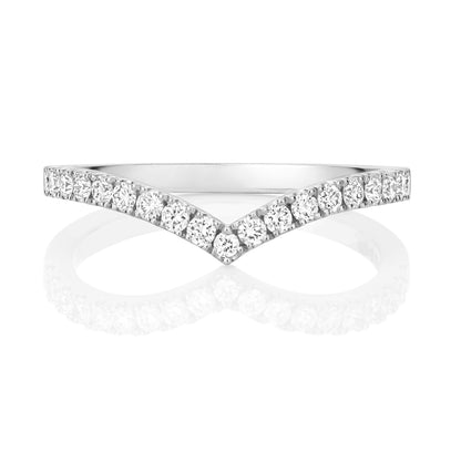 Kloss Diamond Wishbone Ring - 18k White Gold