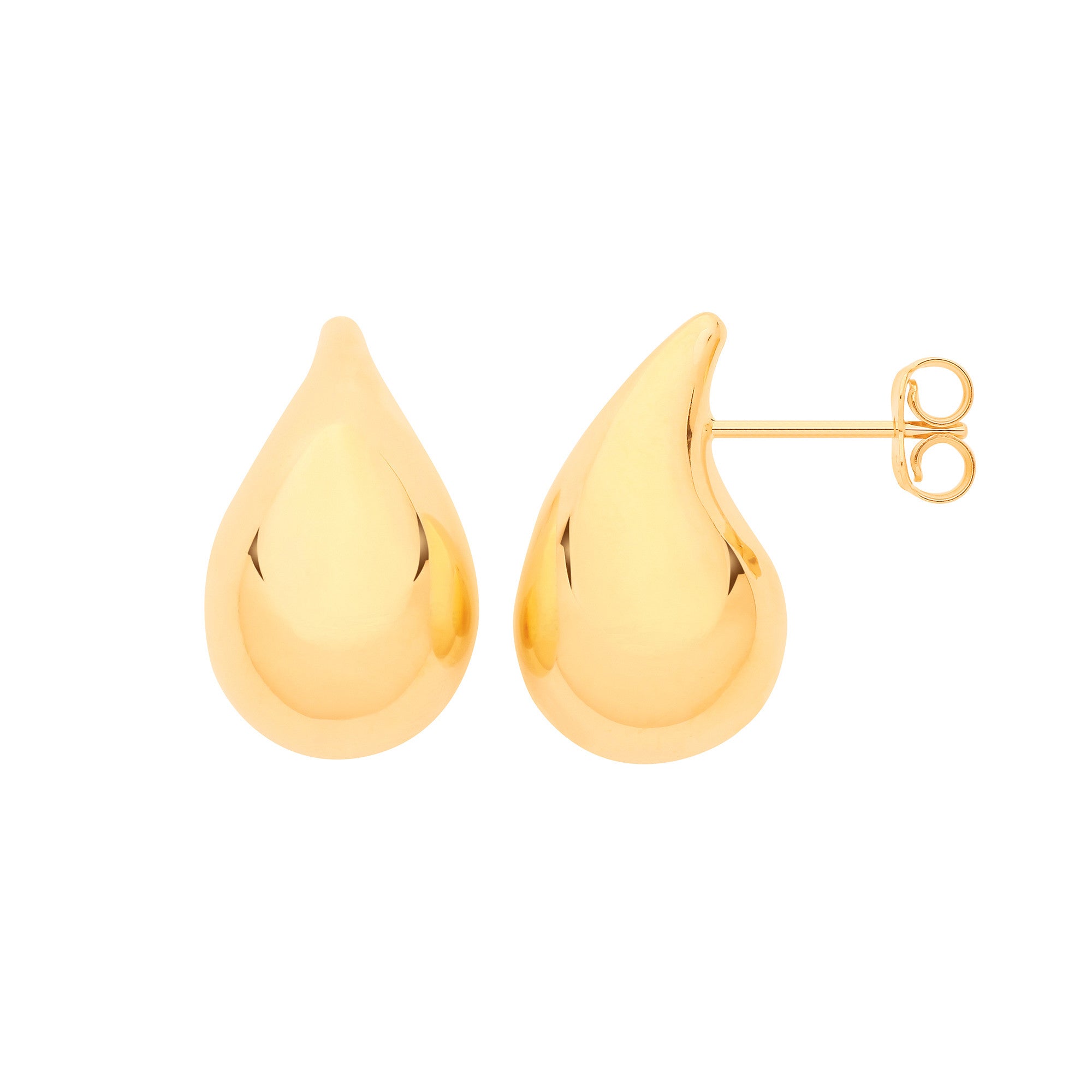 Sophia Teardrop Stud Earrings - 9k Yellow Gold
