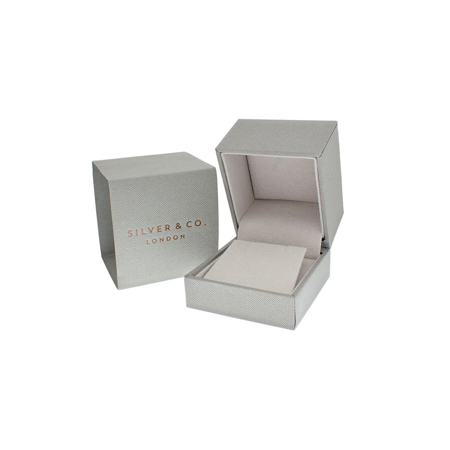 Bezel Set Halo Square Cubic Zirconia Stud Earrings - Rhodium Plated Silver
