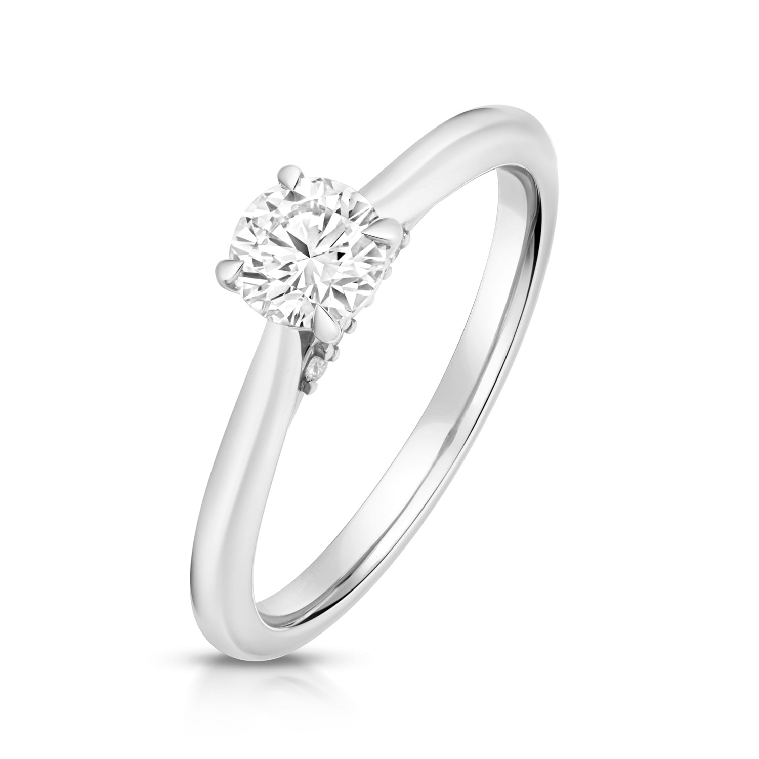 Maria 0.50ct Round Lab Grown Diamond Engagement Ring - Platinum