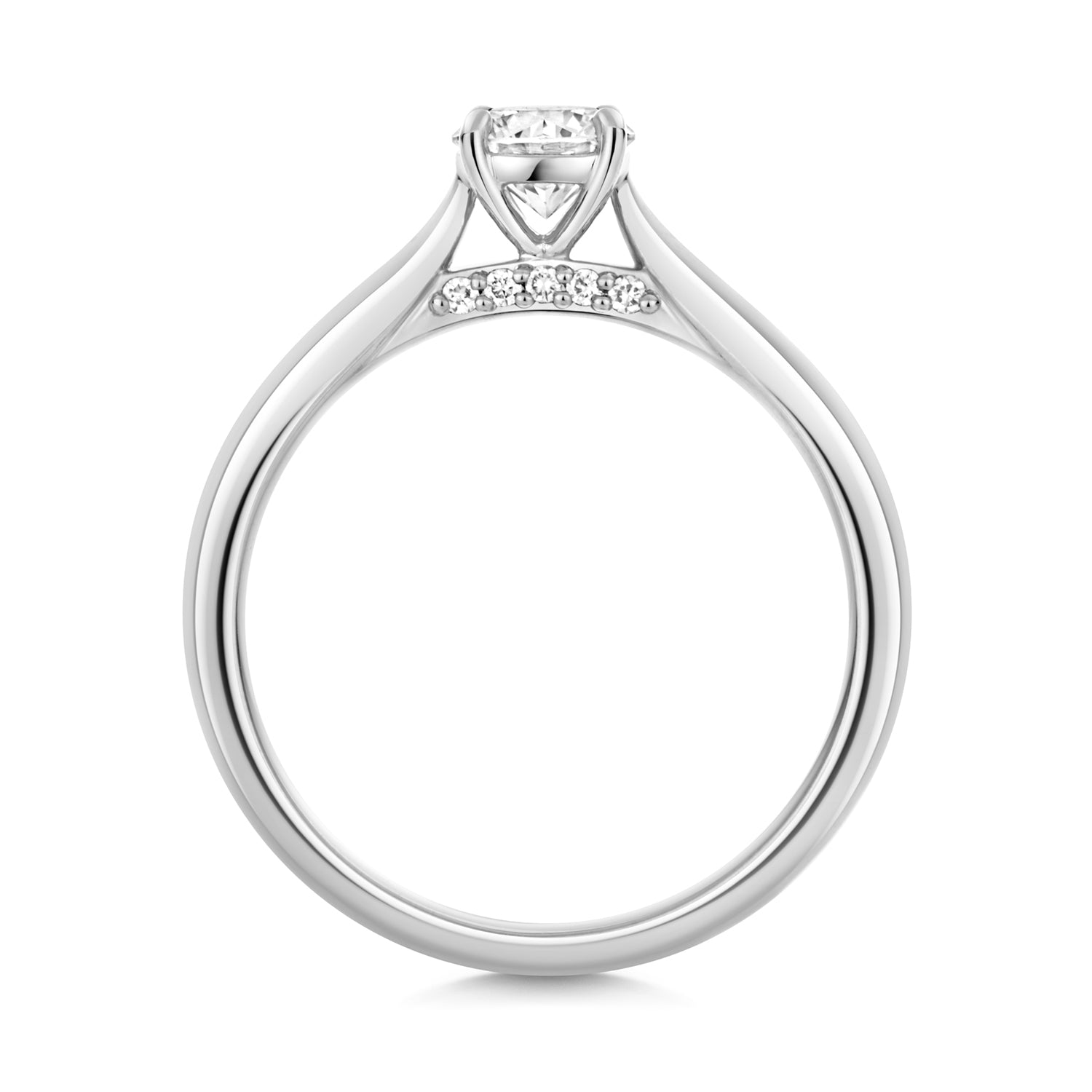 Maria 0.50ct Round Lab Grown Diamond Engagement Ring - Platinum