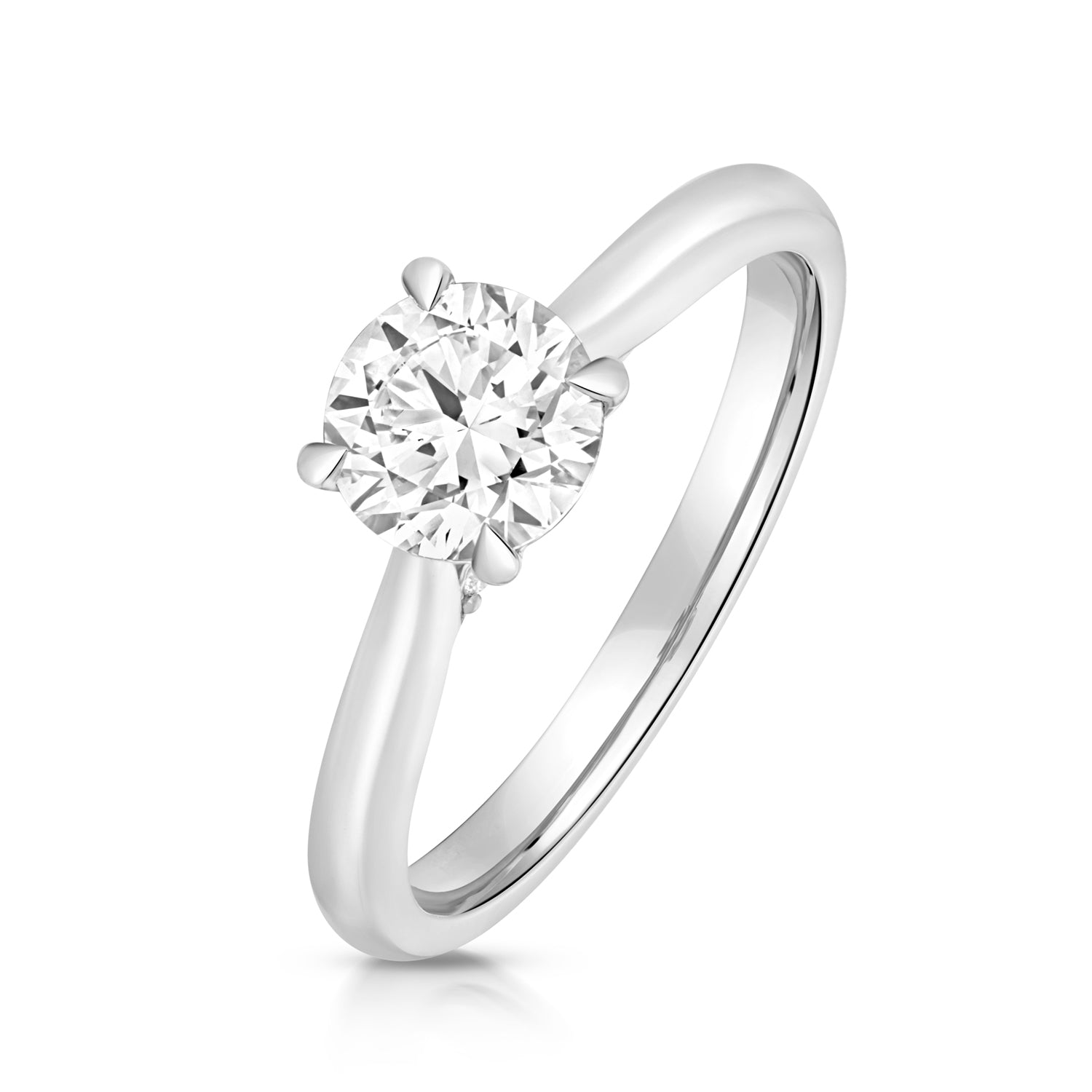 Maria 1.00ct Round Lab Grown Diamond Engagement Ring - Platinum
