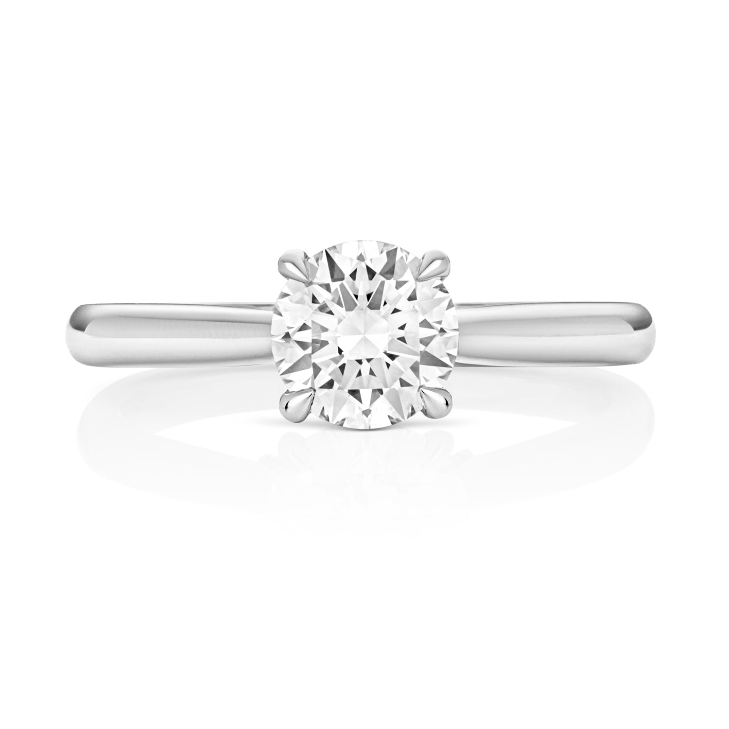 Maria 1.00ct Round Lab Grown Diamond Engagement Ring - Platinum