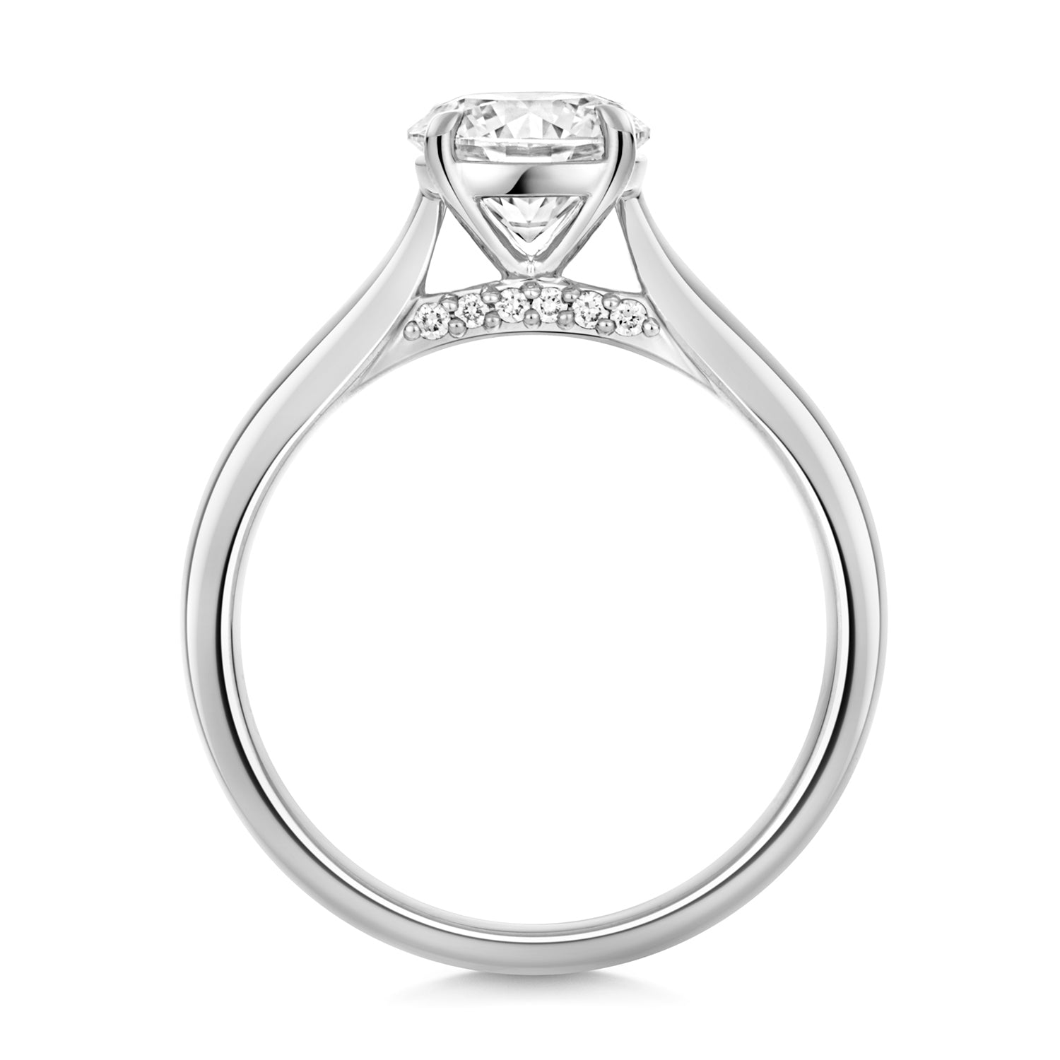 Maria 1.00ct Round Lab Grown Diamond Engagement Ring - Platinum