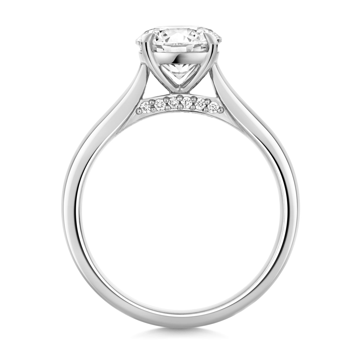 Maria 1.50ct Round Lab Grown Diamond Engagement Ring - Platinum
