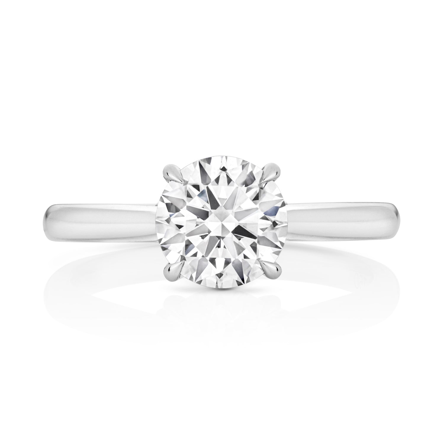 Maria 1.50ct Round Lab Grown Diamond Engagement Ring - Platinum