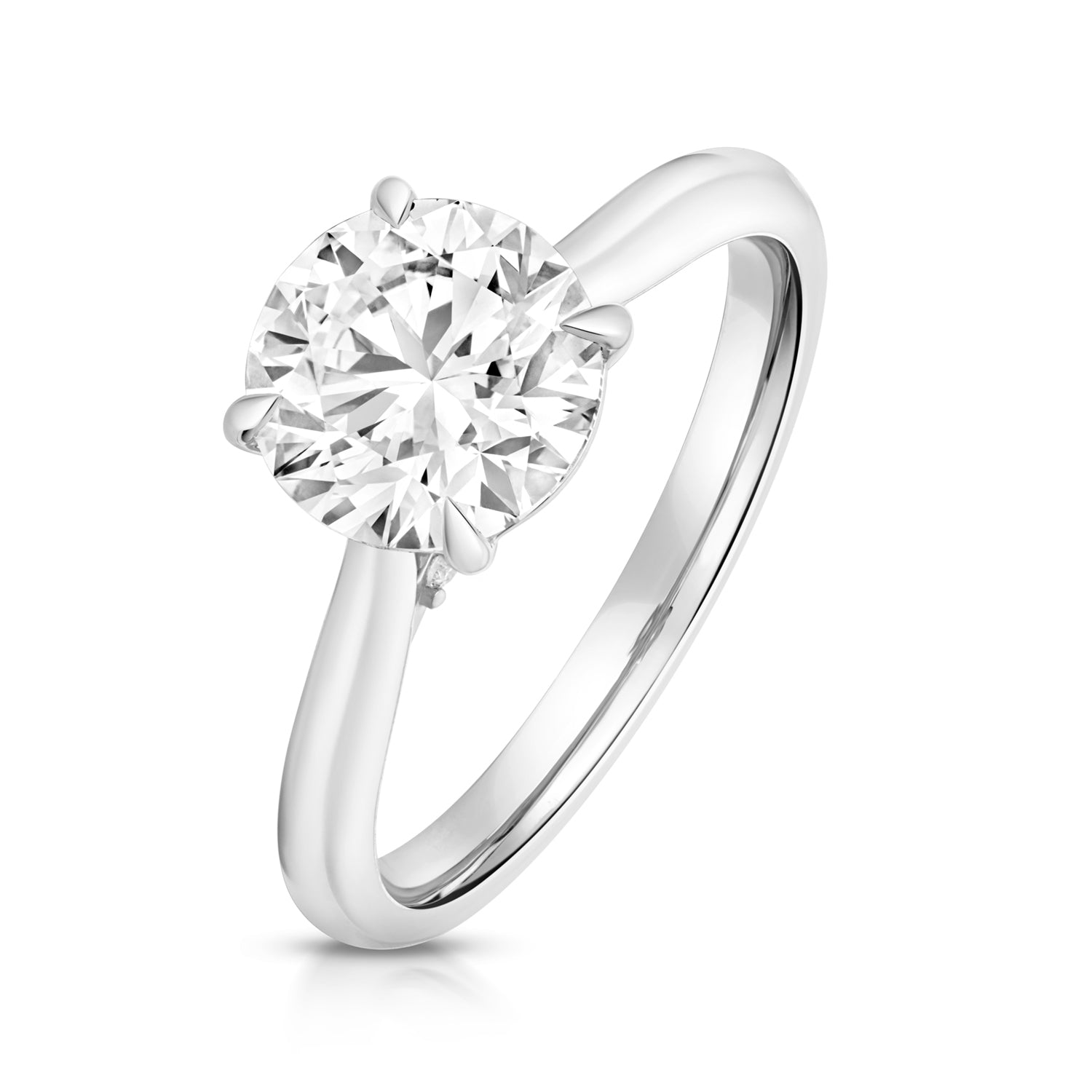 Maria 2.00ct Round Lab Grown Diamond Engagement Ring - Platinum