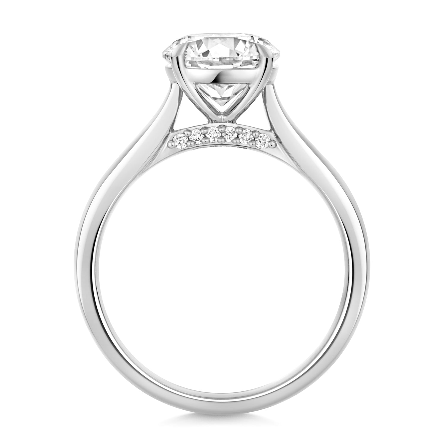 Maria 2.00ct Round Lab Grown Diamond Engagement Ring - Platinum