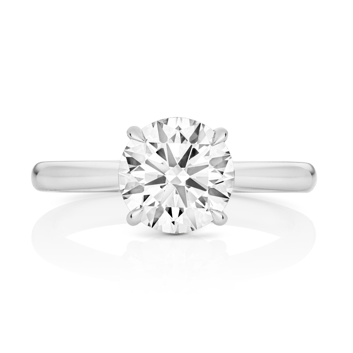 Maria 2.00ct Round Lab Grown Diamond Engagement Ring - Platinum