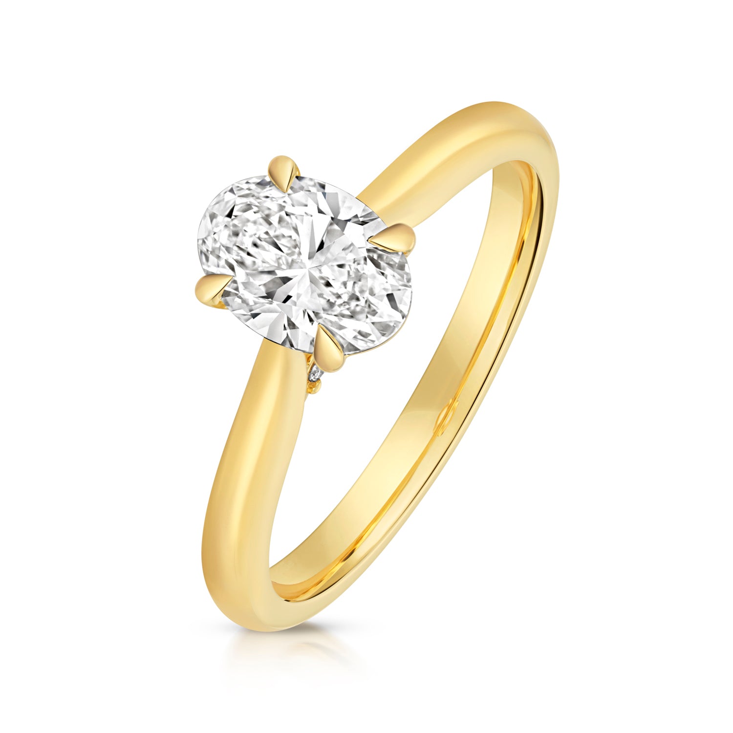 Ariana 1.00ct Oval Lab Grown Diamond Engagement Ring - 18k Yellow Gold