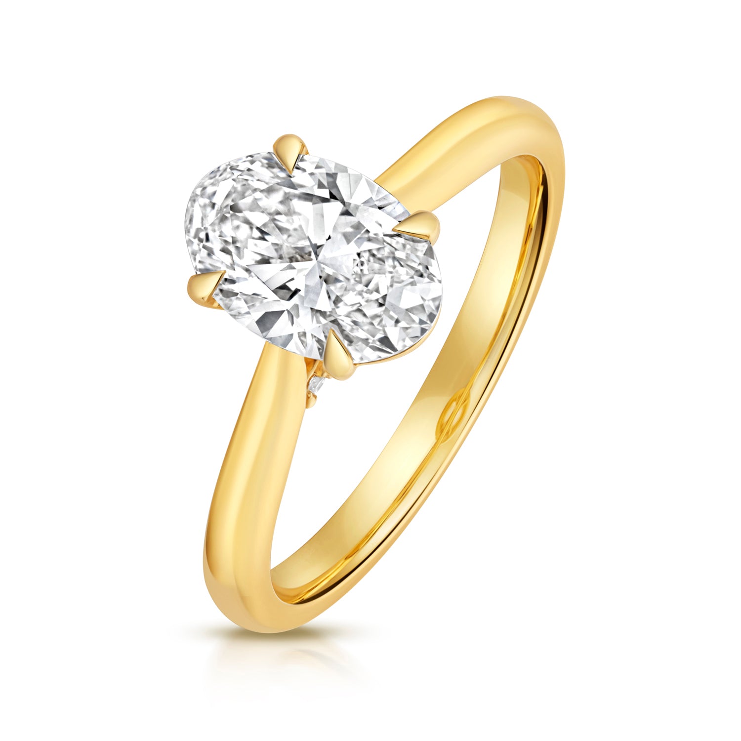 Ariana 1.50ct Oval Lab Grown Diamond Engagement Ring - 18k Yellow Gold