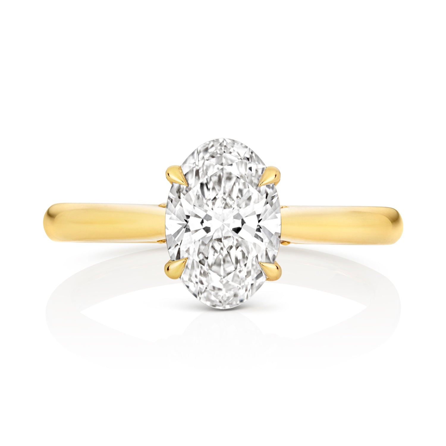 Ariana 1.50ct Oval Lab Grown Diamond Engagement Ring - 18k Yellow Gold