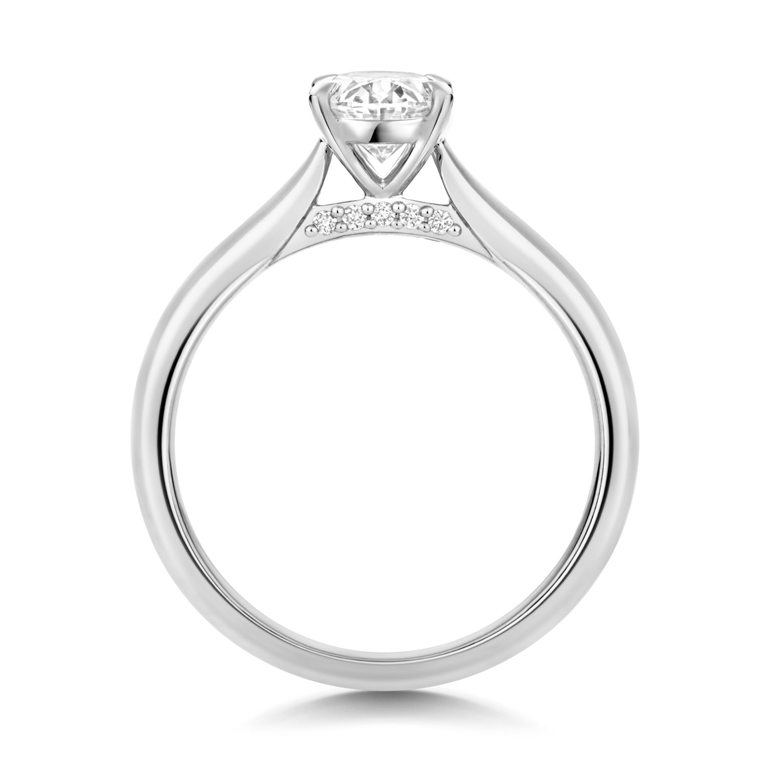 Ariana 1.00ct Oval Lab Grown Diamond Engagement Ring - 18k White Gold