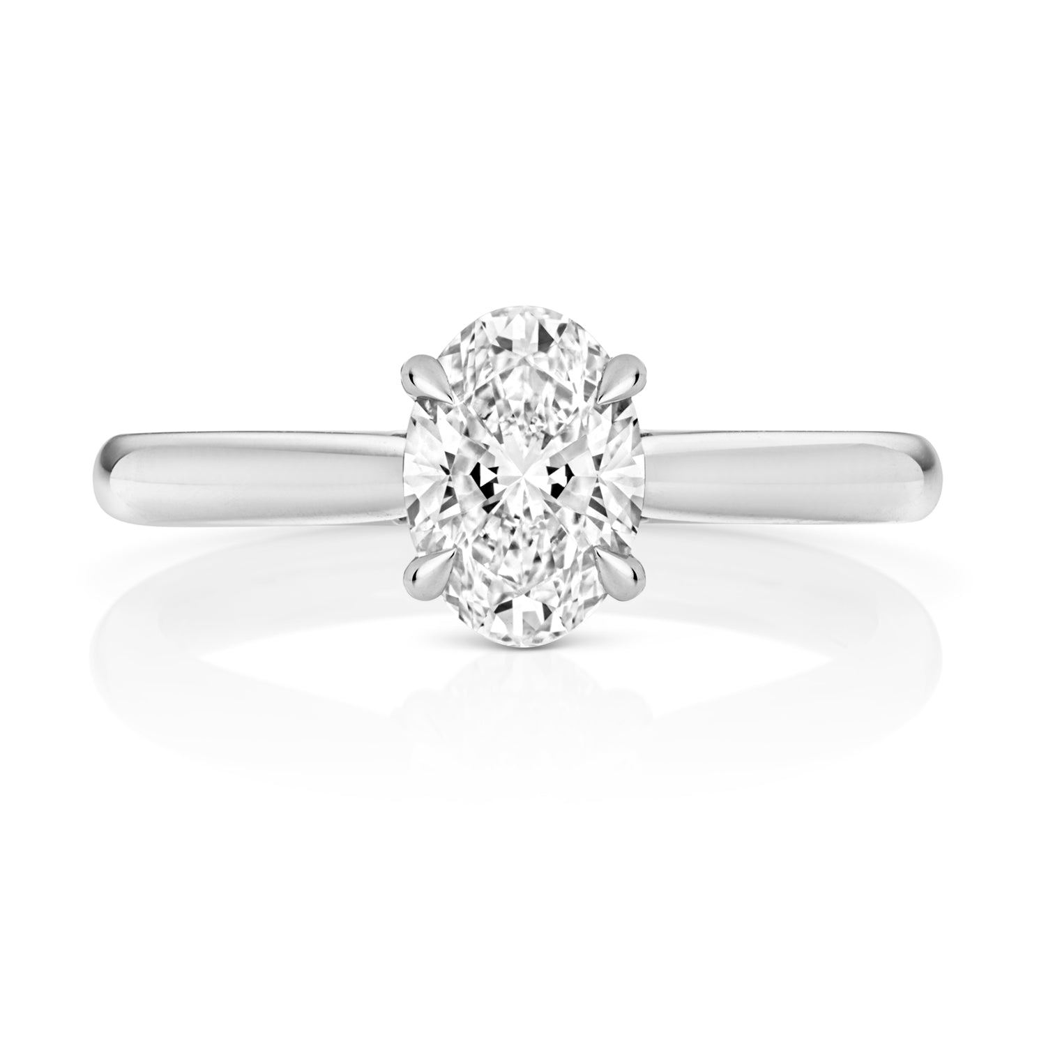 Ariana 1.00ct Oval Lab Grown Diamond Engagement Ring - 18k White Gold