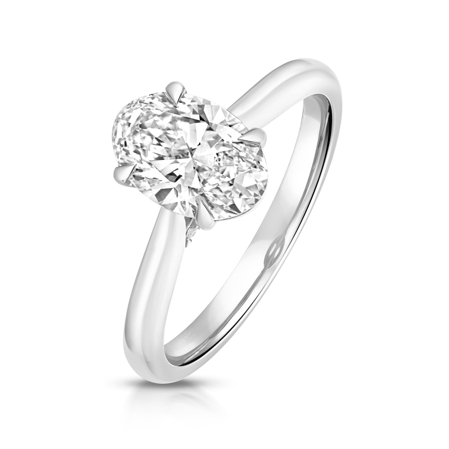 Ariana 1.50ct Oval Lab Grown Diamond Engagement Ring - 18k White Gold