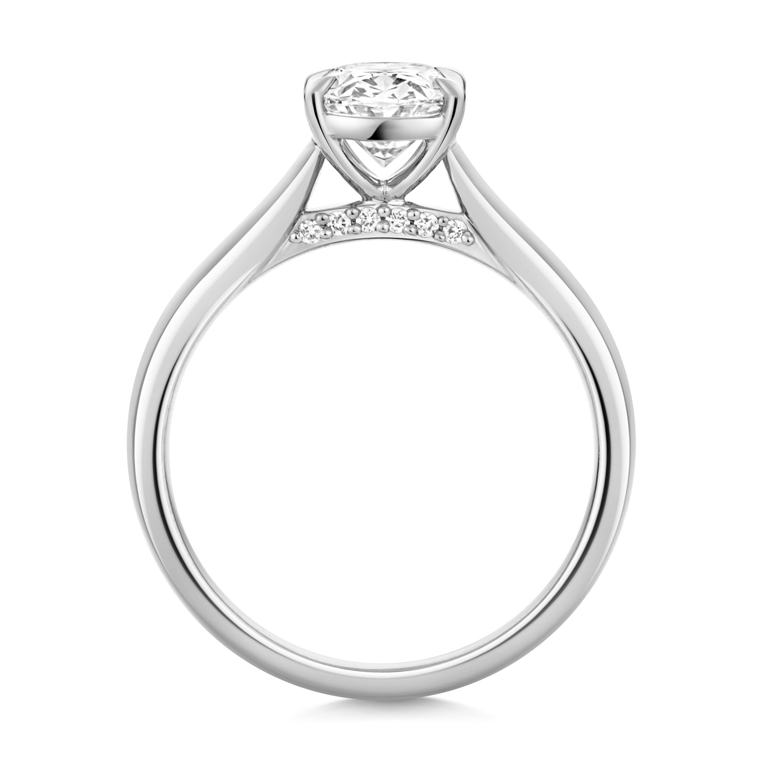 Ariana 1.50ct Oval Lab Grown Diamond Engagement Ring - 18k White Gold