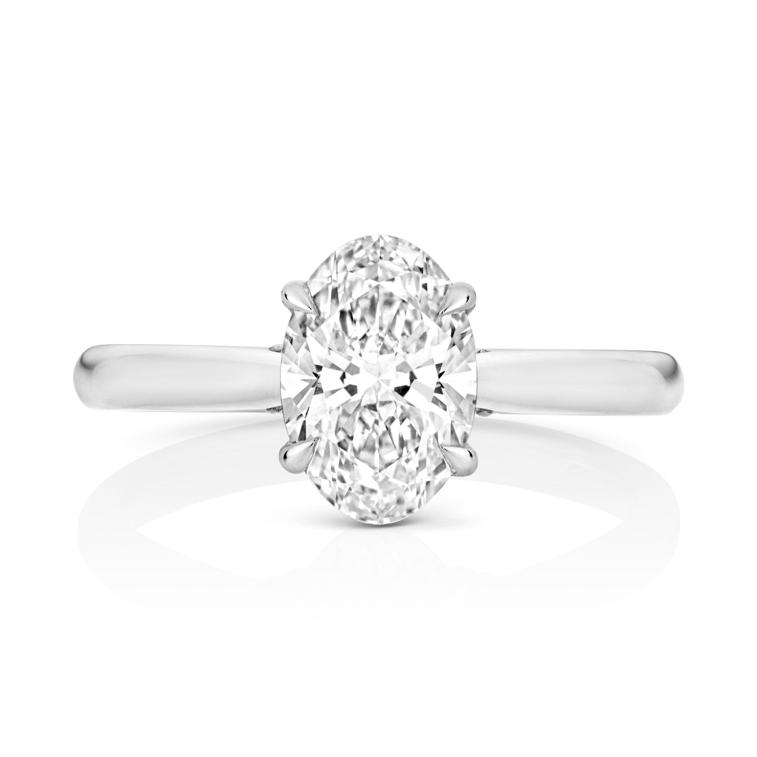 Ariana 1.50ct Oval Lab Grown Diamond Engagement Ring - 18k White Gold