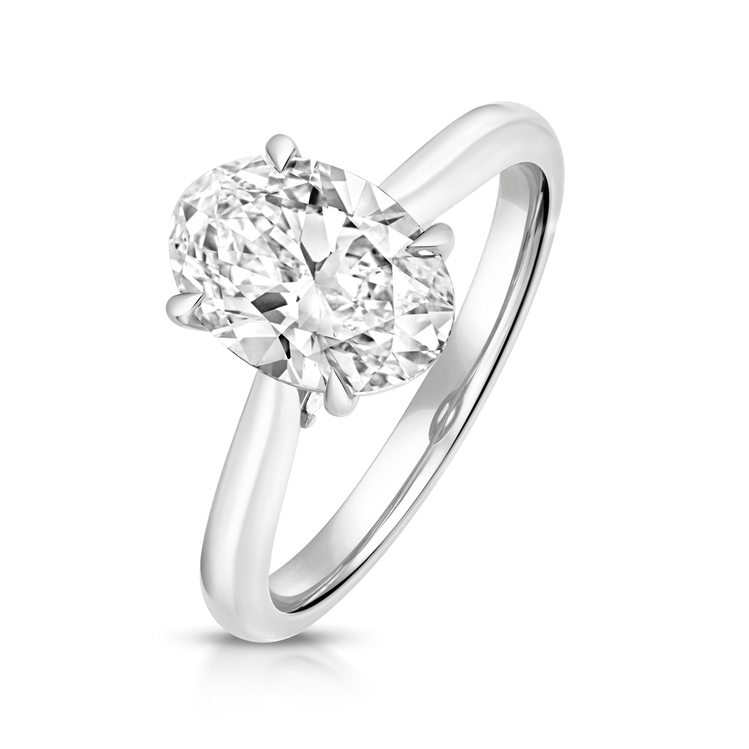Ariana 2.00ct Oval Lab Grown Diamond Engagement Ring - 18k White Gold