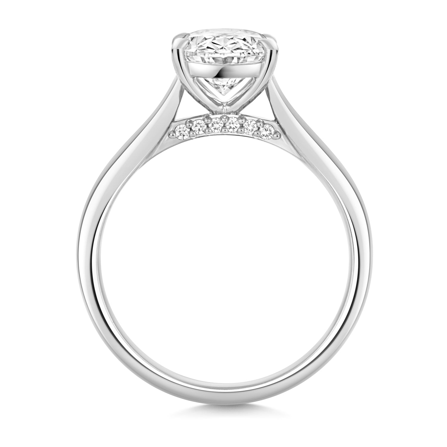 Ariana 2.00ct Oval Lab Grown Diamond Engagement Ring - 18k White Gold