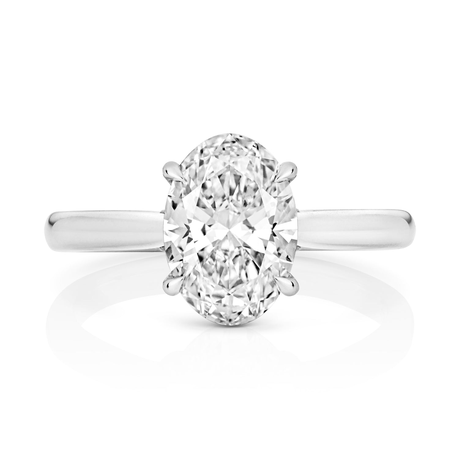 Ariana 2.00ct Oval Lab Grown Diamond Engagement Ring - 18k White Gold