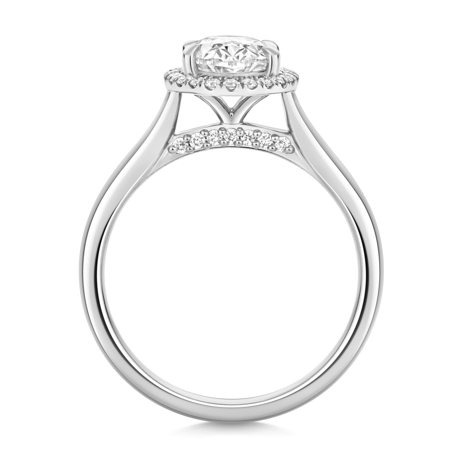 Ariana Halo 1.50ct Oval Lab Grown Diamond Engagement Ring - Platinum
