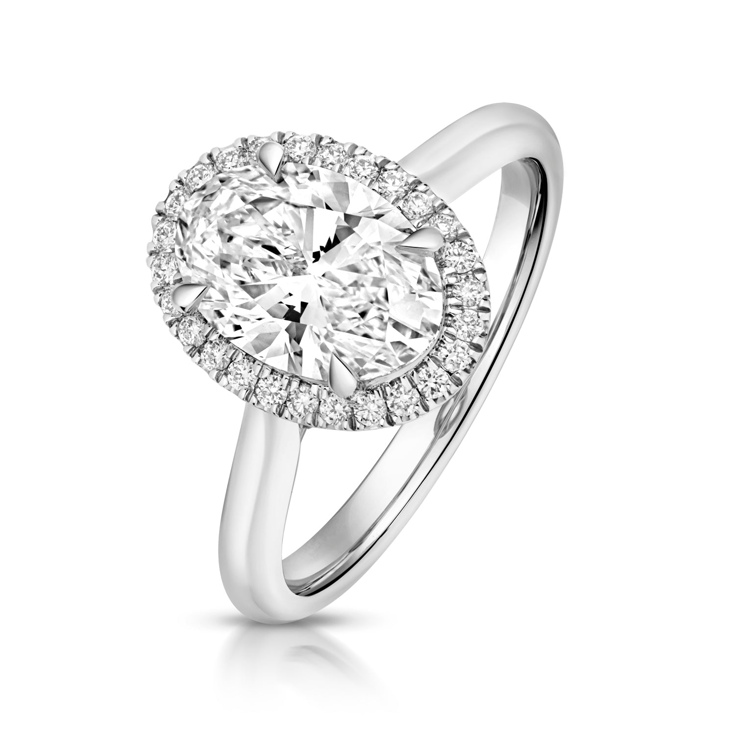 Ariana Halo 2.00ct Oval Lab Grown Diamond Engagement Ring - Platinum