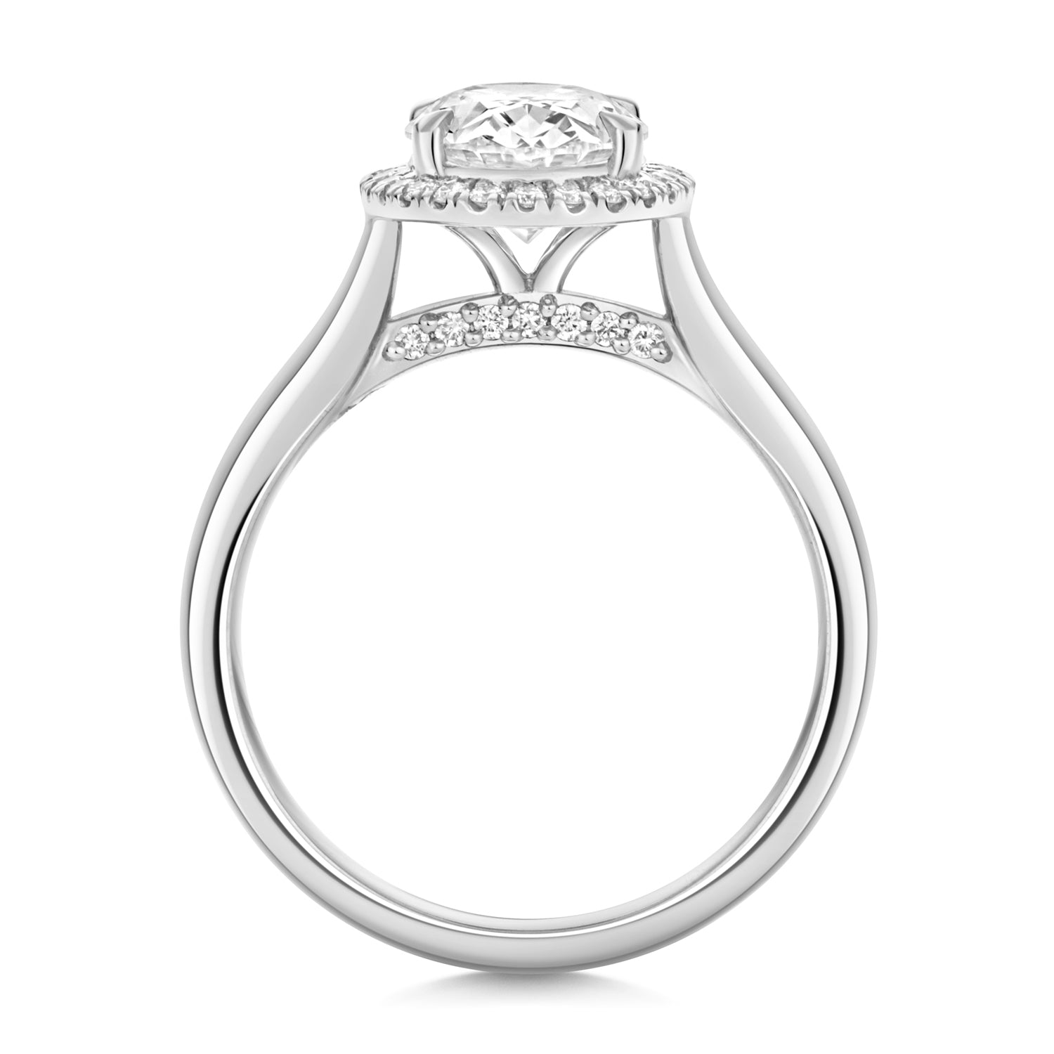 Ariana Halo 2.00ct Oval Lab Grown Diamond Engagement Ring - Platinum