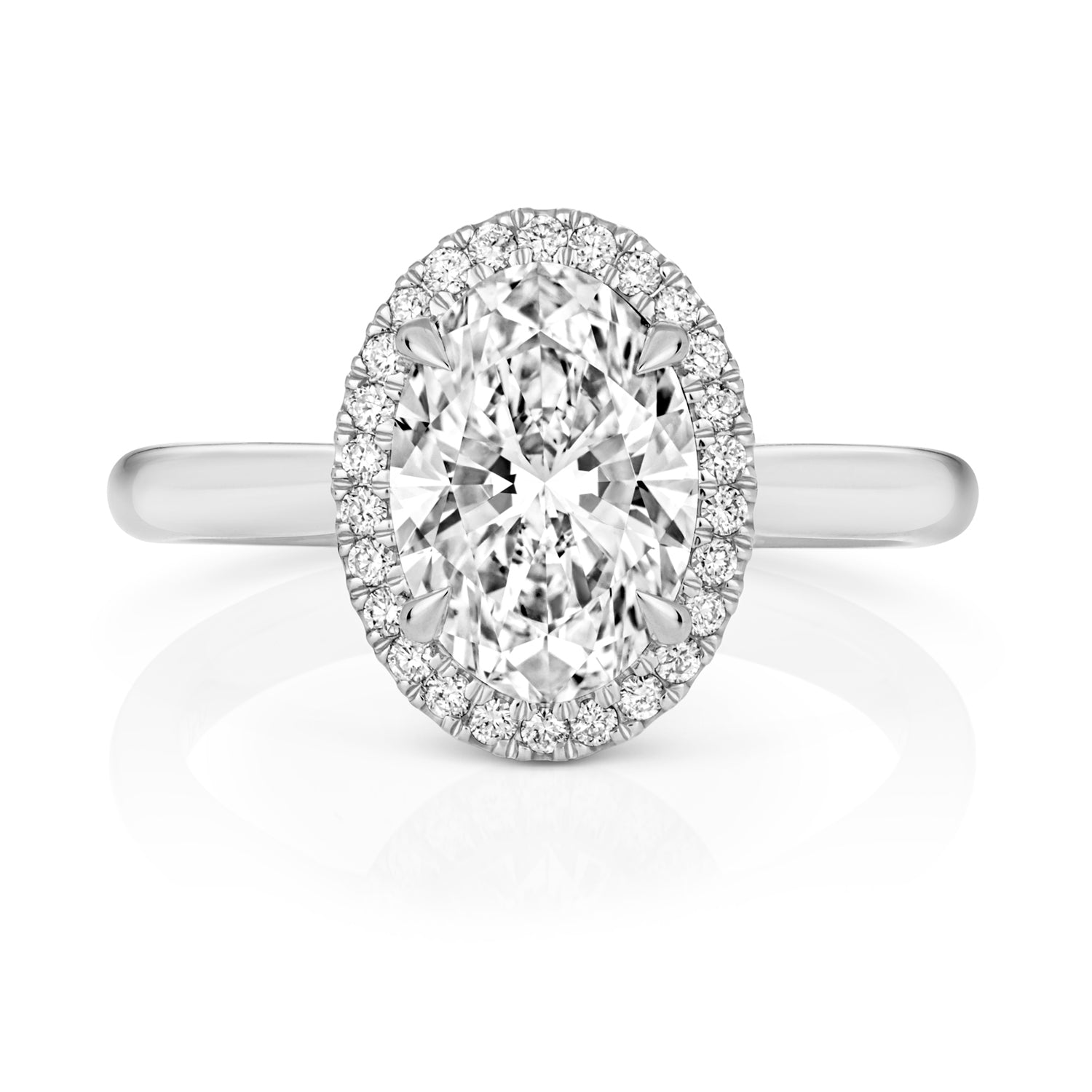 Ariana Halo 2.00ct Oval Lab Grown Diamond Engagement Ring - Platinum