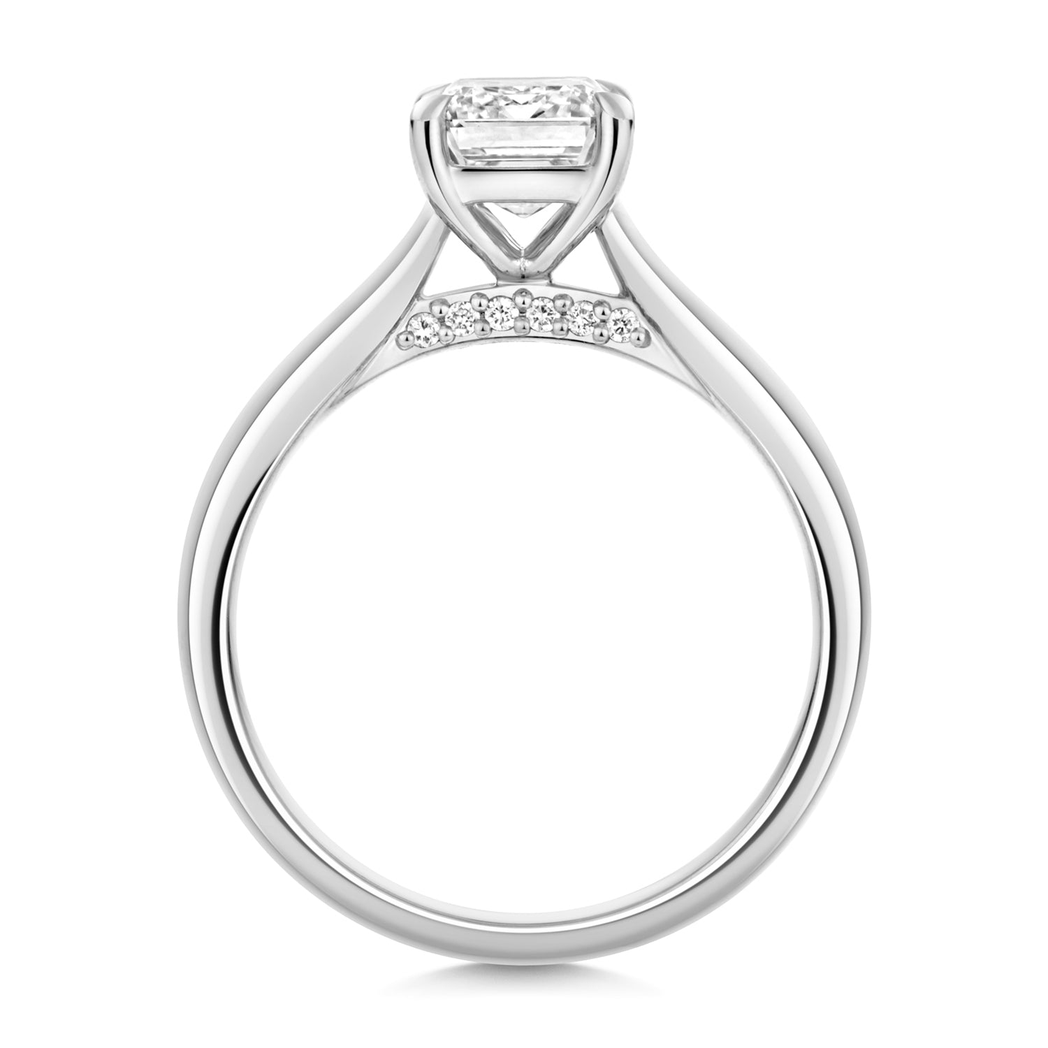 Portman 2.00ct Emerald Cut Lab Grown Diamond Engagement Ring - Platinum