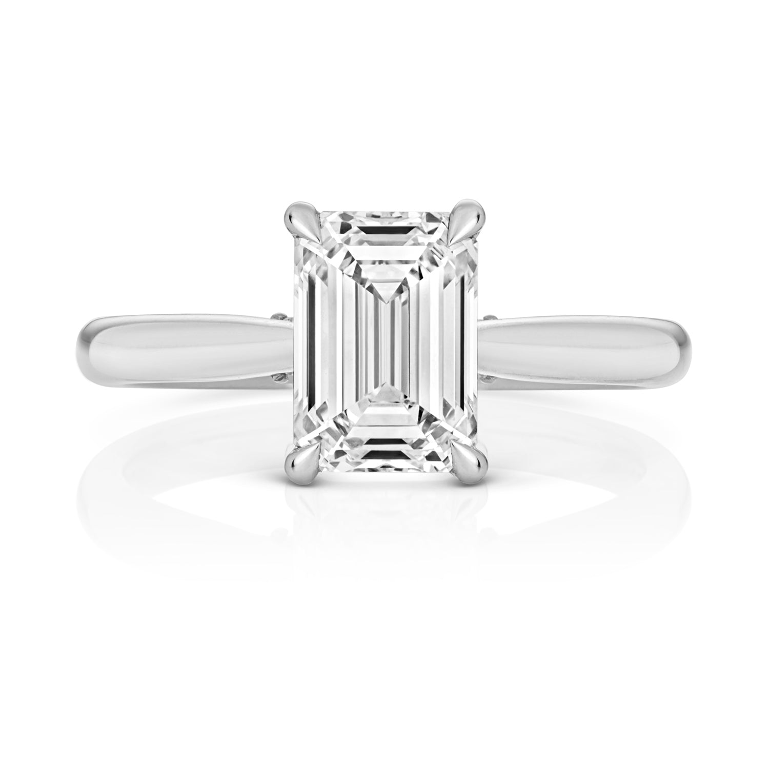 Portman 2.00ct Emerald Cut Lab Grown Diamond Engagement Ring - Platinum