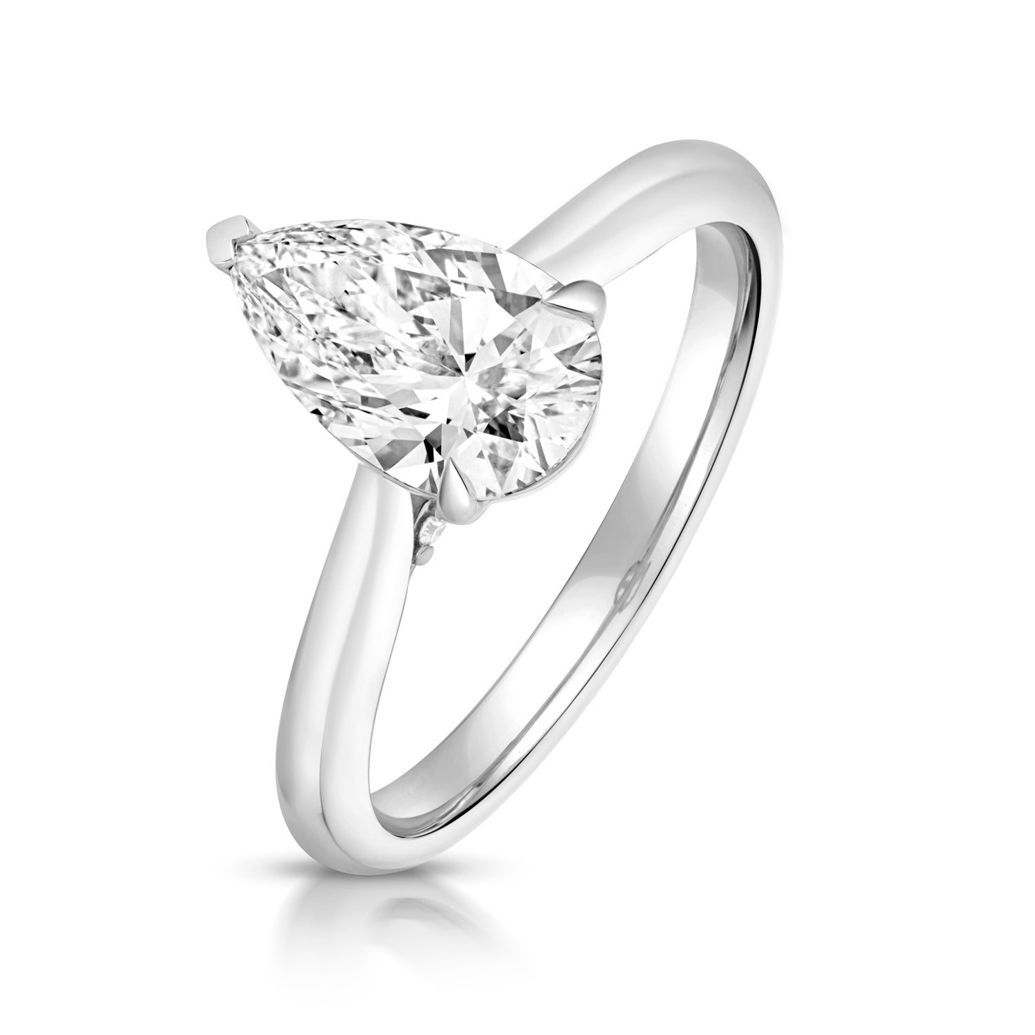 Margot 1.50ct Pear Shape Lab Grown Diamond Engagement Ring - Platinum