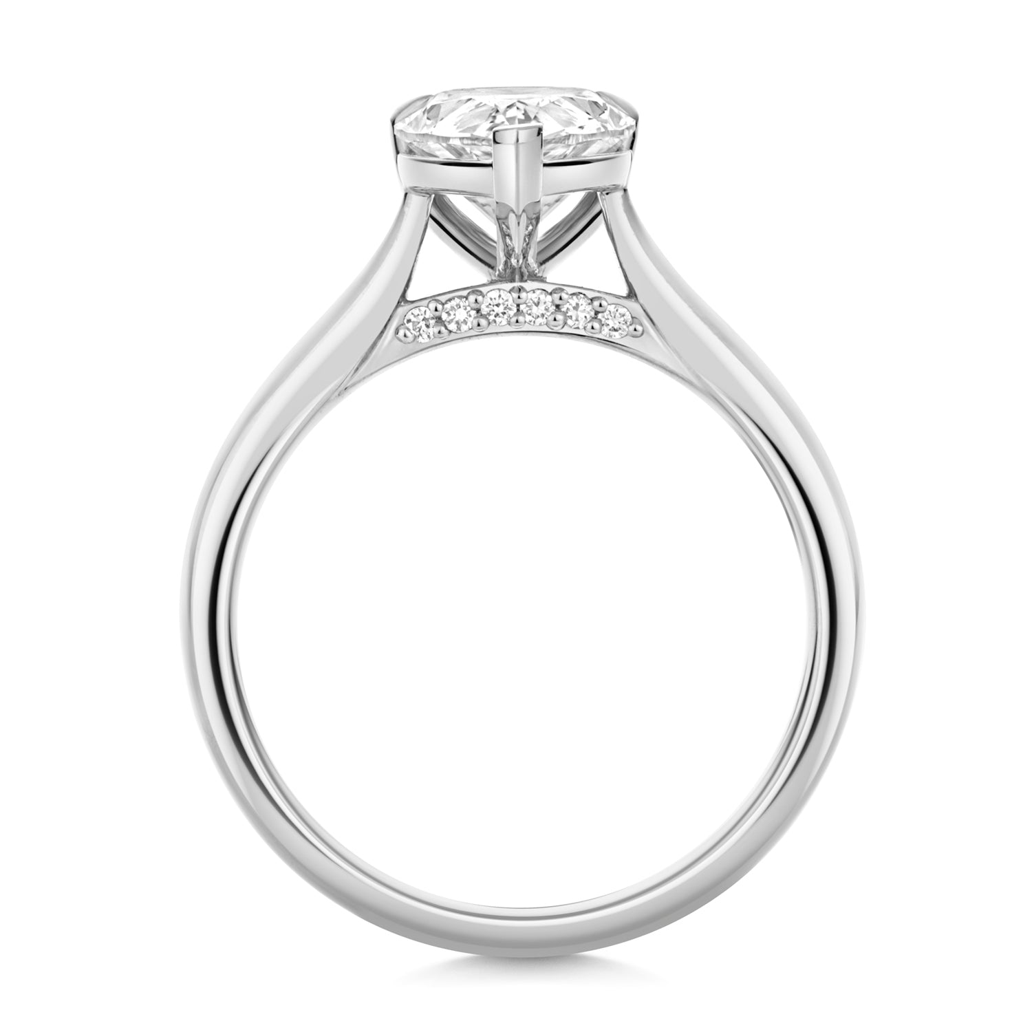 Margot 2.00ct Pear Shape Lab Grown Diamond Engagement Ring - 18k White Gold