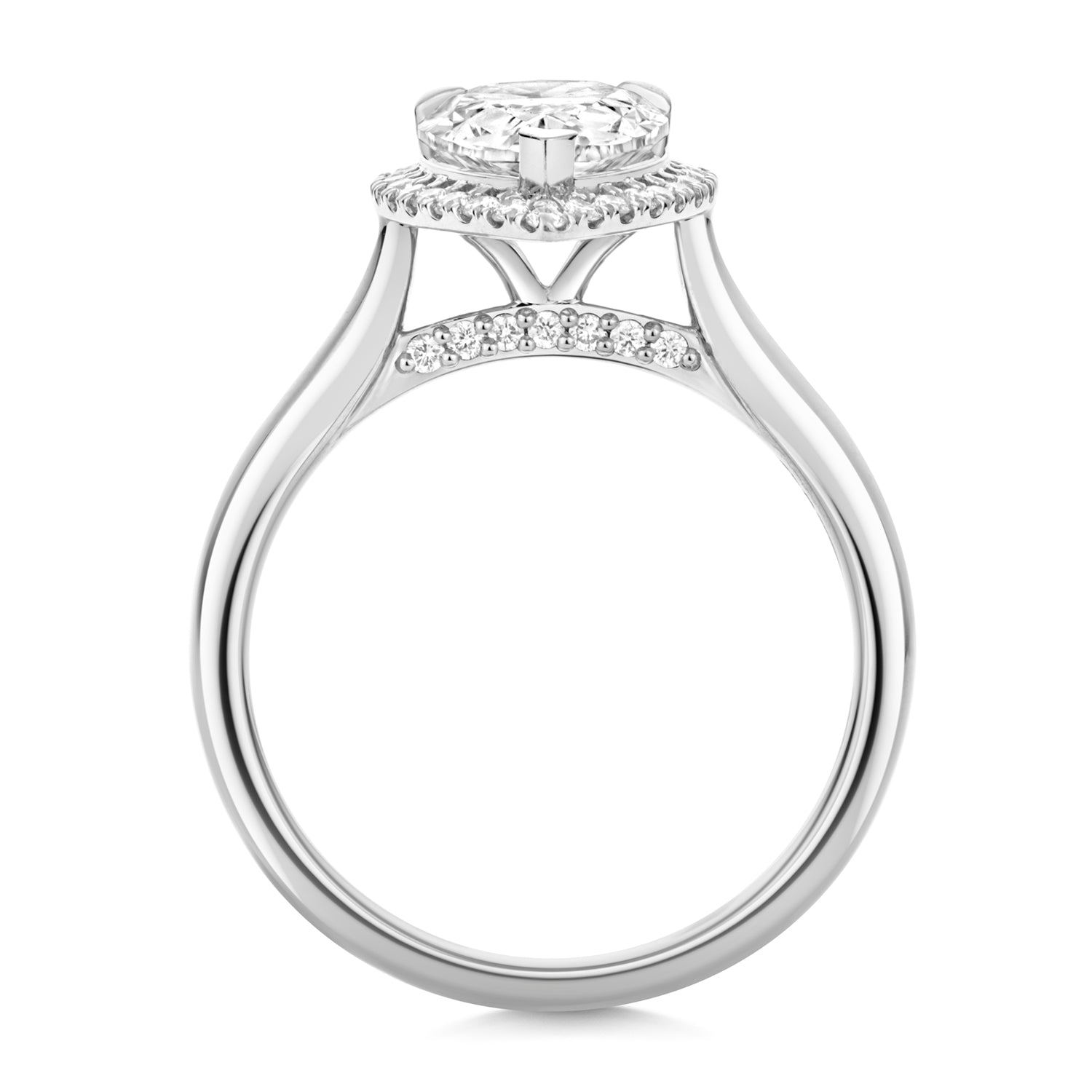 Margot Halo 2.00ct Pear Shape Lab Grown Diamond Engagement Ring - Platinum